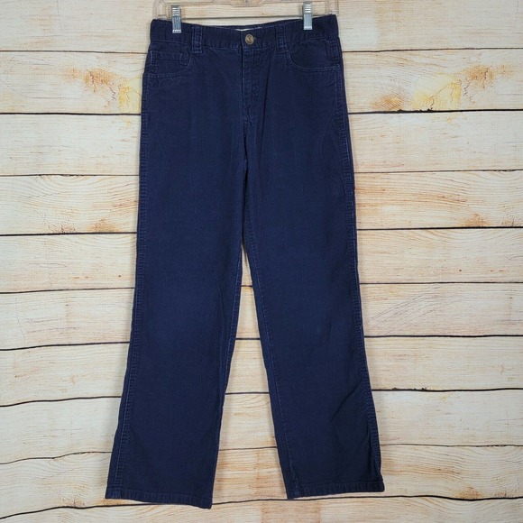 Youth Girls Cherokee Size 14 Navy Blue Corduroy Adjustable Elastic strips Casual - Picture 1 of 7